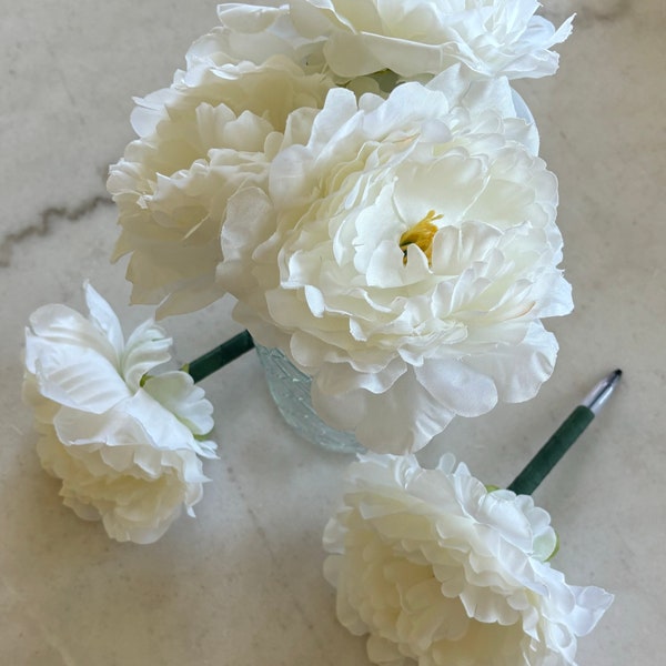 Pretty Peony Pen - Flower Pens - Flower Wedding Favors - Bridal Shower Favors - bridesmaid gifts - Wedding Pen Favors - Country Wedding