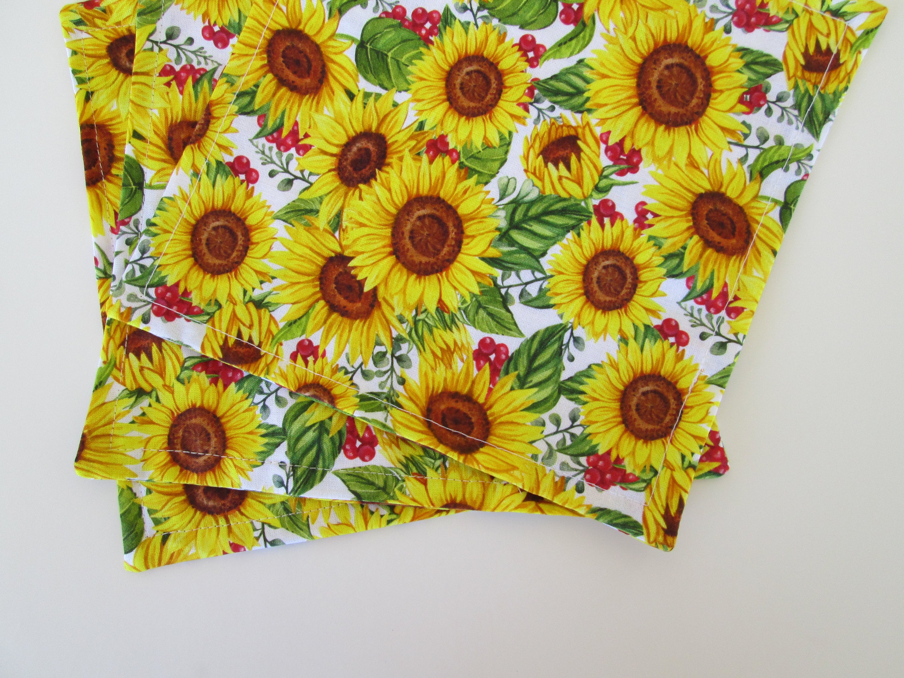 2Ply Sunflower Cloth Napkins Cocktail Napkins Sunflower Baby Shower Sunflower Napkins Napkins Bulk Cloth Napkins Bulk