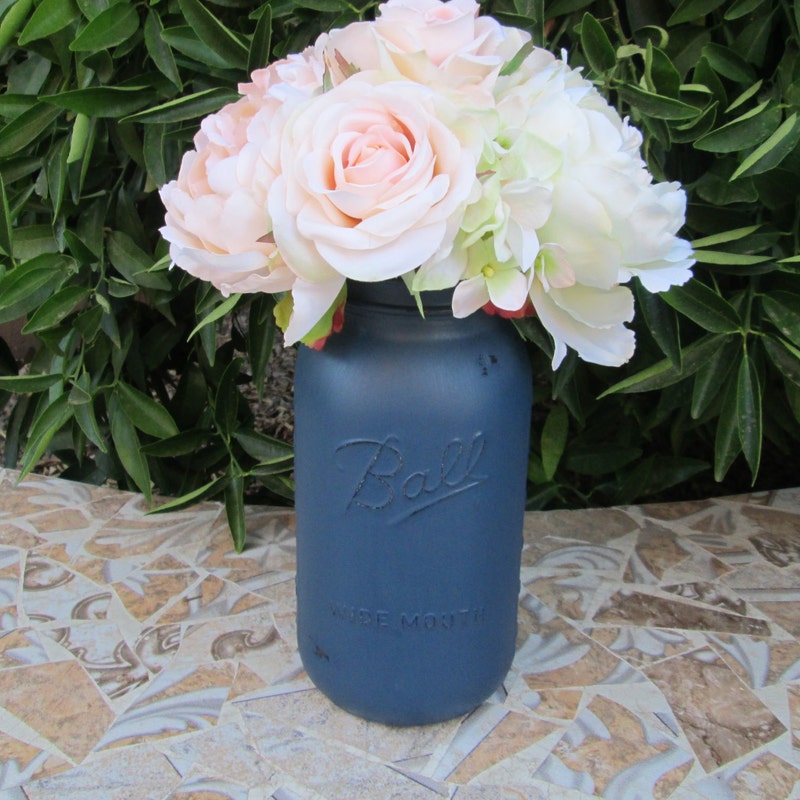 Navy Blue Mason Jars - Etsy