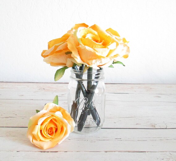 Yellow Rose Flower Pen Yellow Favors Rose Favors Office Etsy