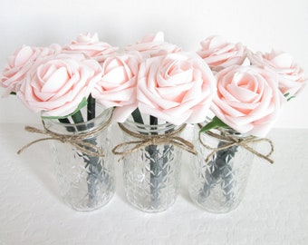 Blush Rose Pen - Rose Floral Baby Shower favors - bridal shower favors - Rose Favor - Pen favors - Blush Flower Favors