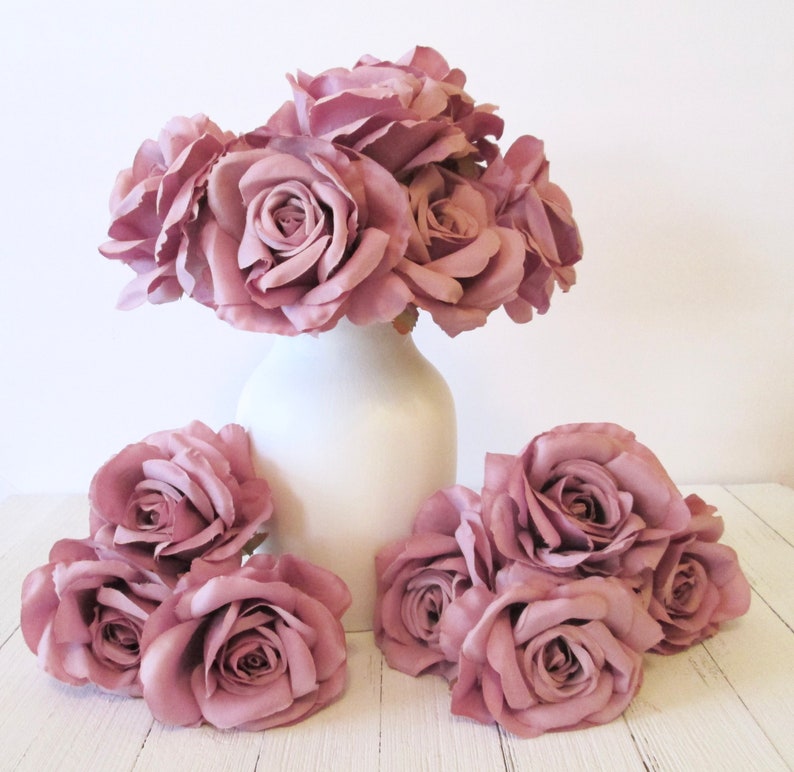 Dusty Mauve Rose Pen Bridal Shower Favors Mauve Wedding image 0