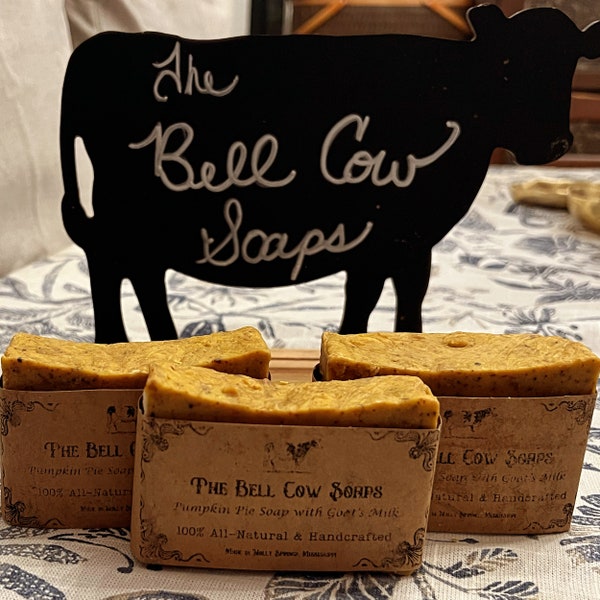 All-Natural Pumpkin Pie Soap with Goat's Milk, Pumpkin Soap, Goat's Milk Soap, Pumpkin Spice