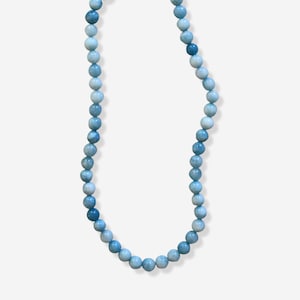 Aqua | Beaded Necklace, Choker | Natural Jade Beads