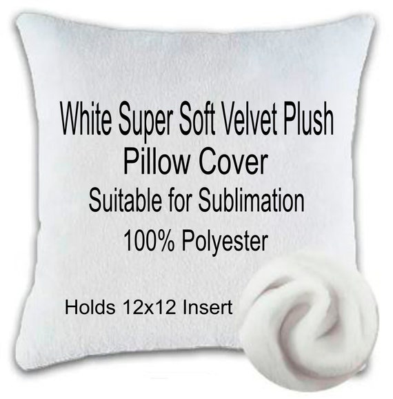 Velvet Pillow Cover/ Super Soft Pillow Cover/ Sublimation Pillow Cover/  Blank Pillow Cover/ Polyester Plush Pillow Cover/ Holds 12x12 Insert 