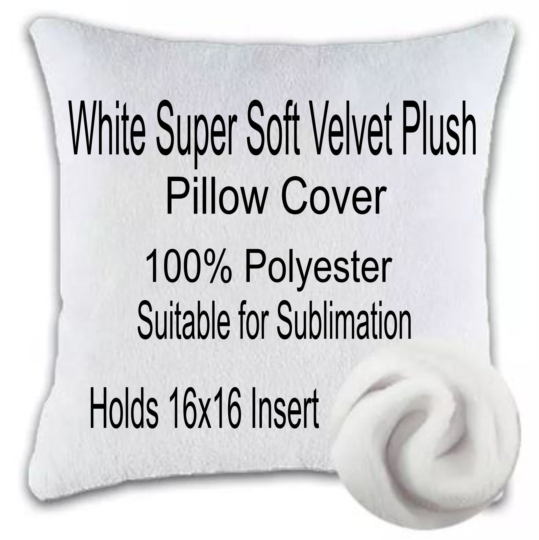 set of 2) 16x16 double sided 4 panel Sublimation pillow covers