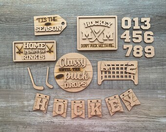 Hockey Tiered Tray/ Home Is Where The Rink Is/ Classy Until Puck Drops/ Hockey Decor For Home/ Wood Blanks/ Hockey Decorations/ Hockey Signs