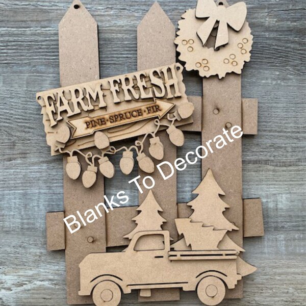 Christmas Tree Fence Etsy