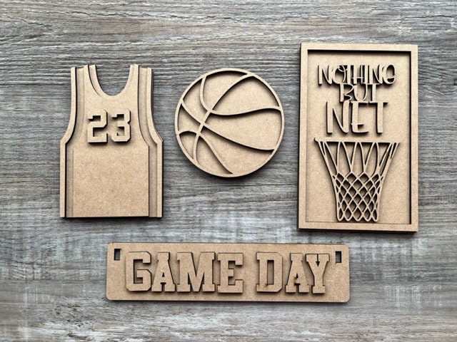 Basketball Signs/ Basketball Blanks/ Nothing But Net/ Wagon Signs/ Shelf Signs/ Crate Signs/ Tiered Tray Signs/ DIY Blanks/ Unfinished Sign