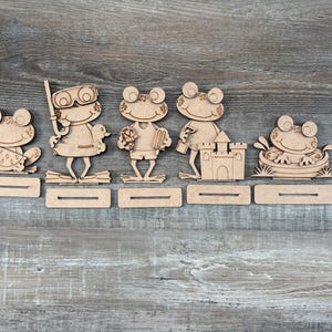 Summer Frogs/ Standing Summer Frogs/ Summer Frog Tiered Tray Pieces/ Frogs For Tiered Tray/ Summer Frog Blanks/ Choose Frog