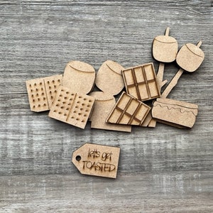 Smore Basket Accessory/ Interchangeable Flower Basket Accessory/ Smore Blanks/ Camping  Blanks/ Camping Basket Accessory