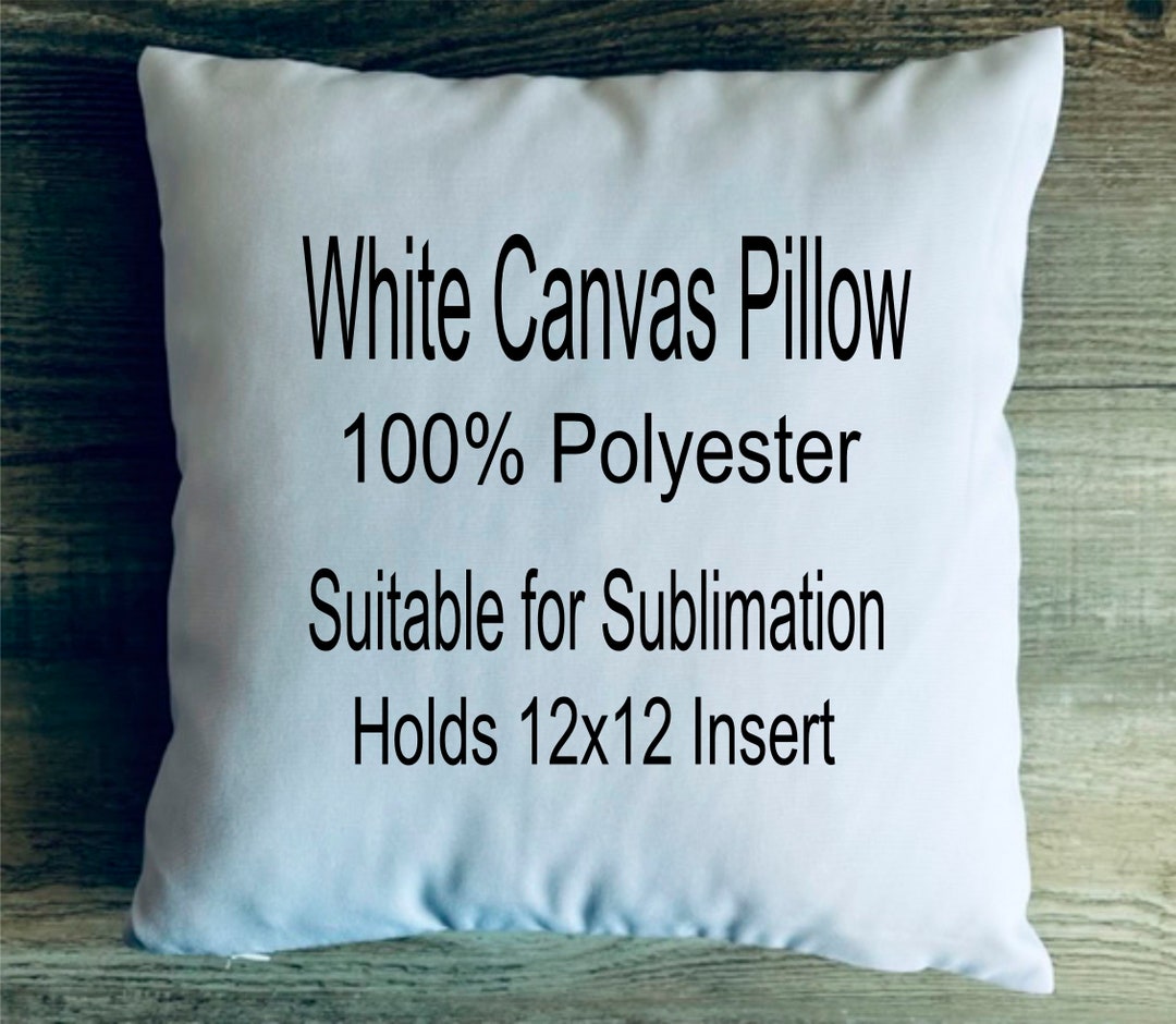 Canvas Pillow Cover/ White Canvas Pillow Cover/ Sublimation Pillow