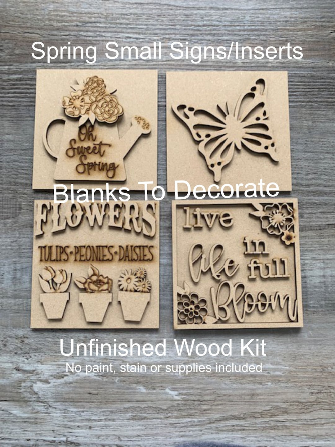 Spring Frame Pop Up Sign Spring Tiered Tray Signs/ Spring Ladder Signs/ Live Live in Full Bloom ...