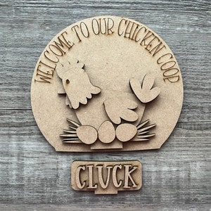 Chicken Snow Globe Accessory / Interchangeable Snow Globe Accessory/ Chicken Blanks/ Welcome To Our Chicken Coop
