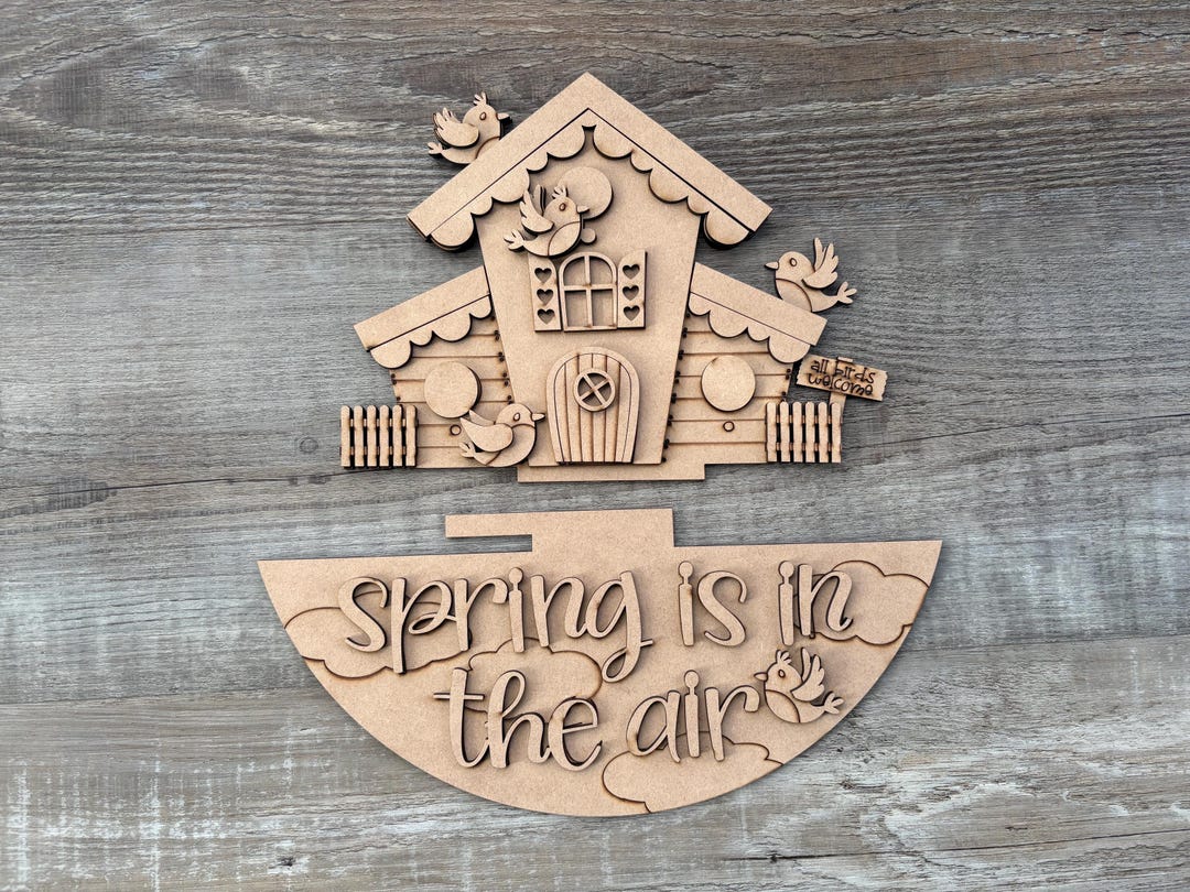 Spring Bird Holiday Sign/ Bird Spring Sign Insert/ Spring is in the Air ...