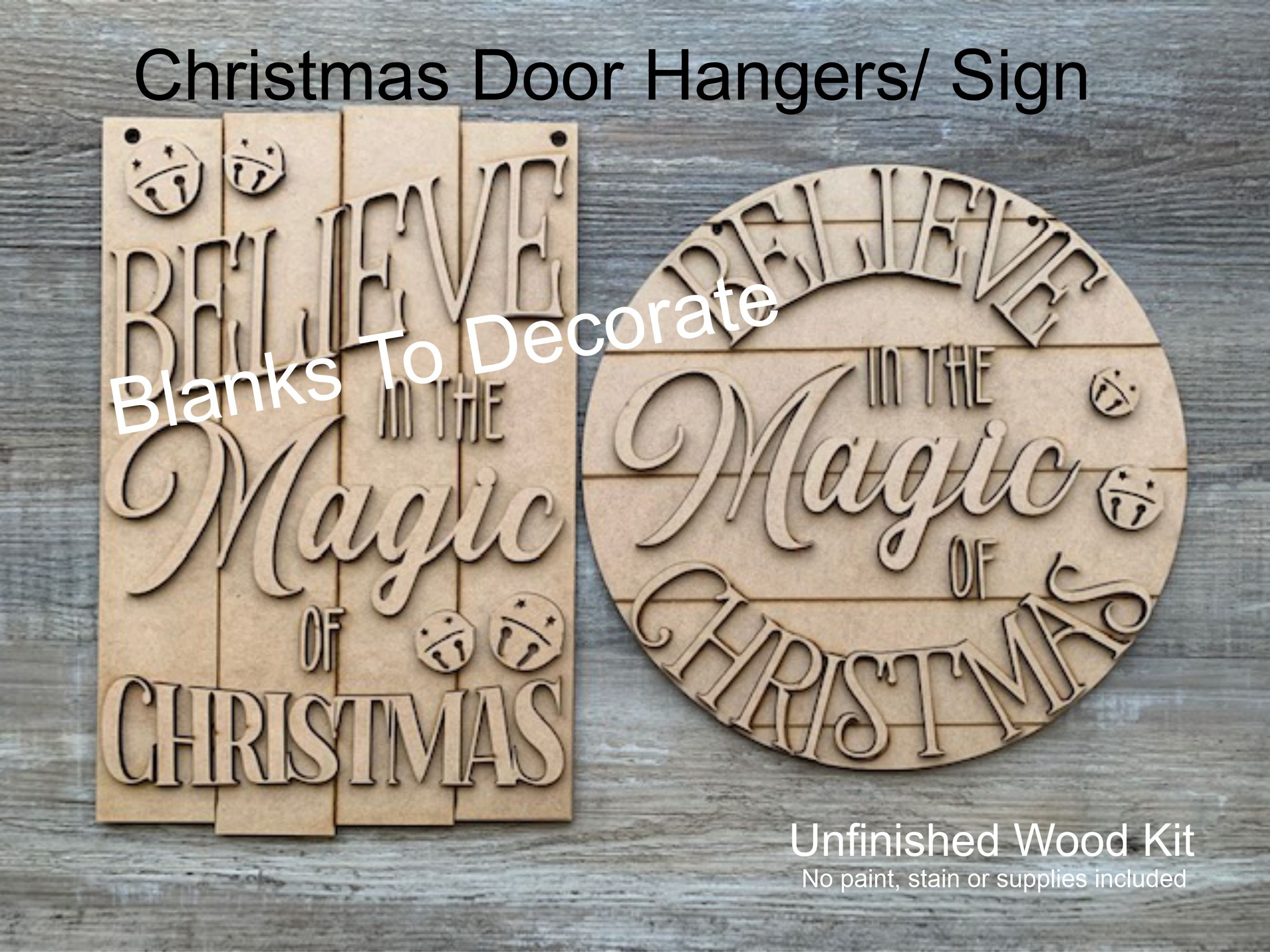 Believe in the Magic of Christmas Door Hanger/ Christmas Door Hanger ...