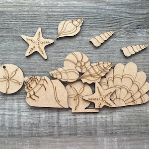 Shell Basket Accessory/ Interchangeable Flower Basket Accessory/ Beach Basket Accessory/ Beach Blanks/ Shell Blanks