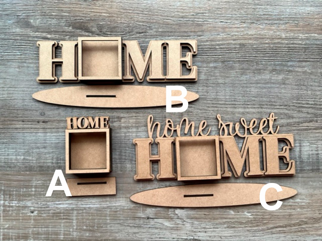 Cute Insert Frame Home Mini Slide in Insert Holder/ Mini Home Square Insert Holder/ Mini ...