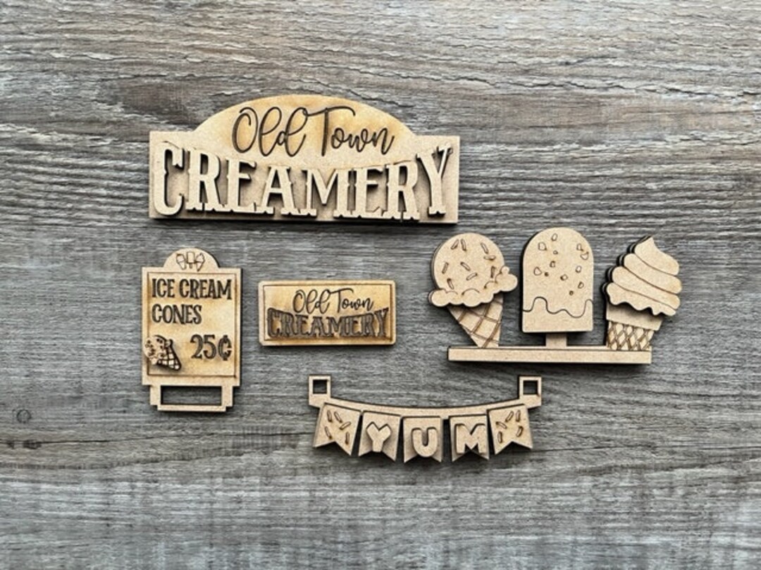 Ice Cream Truck Accessory/ Old Town Creamery Truck Accessory/ Ice Cream