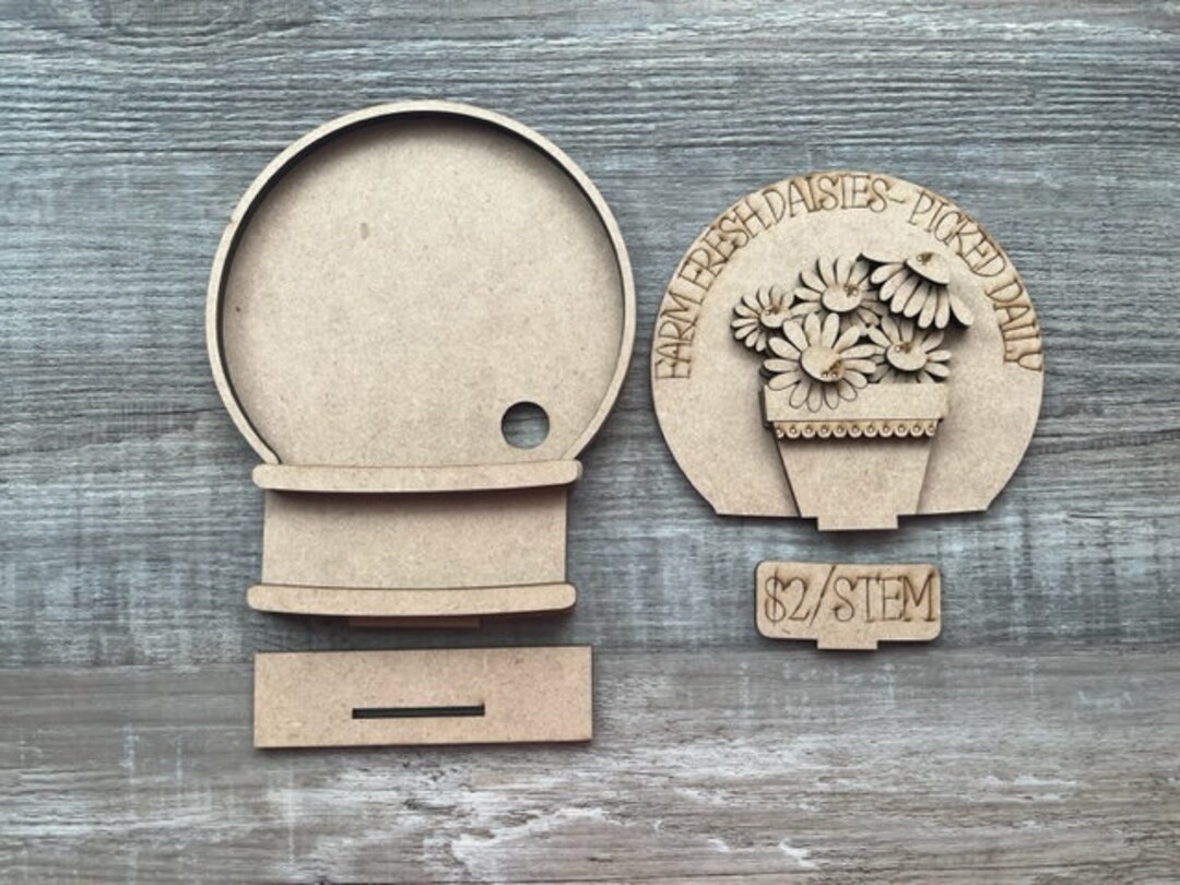 Daisy Snow Globe/ Farm Fresh Daisies/ Flower Snow Globe