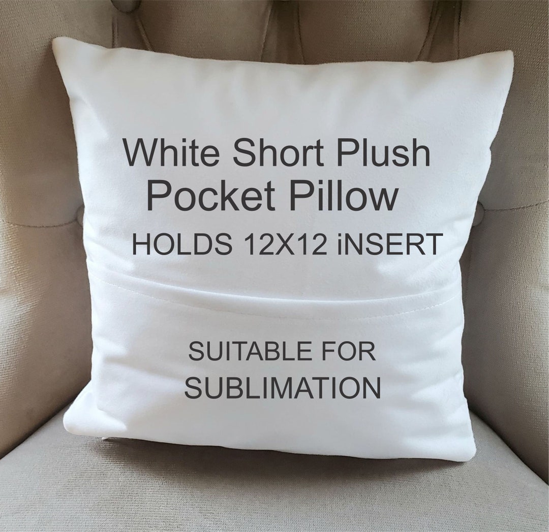 Book Pillow Cover/ Pillow With Pocket Cover/ White Pocket Pillow Cover ...