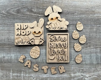 Easter Tiered Tray/ Easter Bunny Tiered Tray/ Some Bunny Loves You/ Bunny Tiered Tray/ Unfinished Easter Tiered Tray/ Easter Blanks