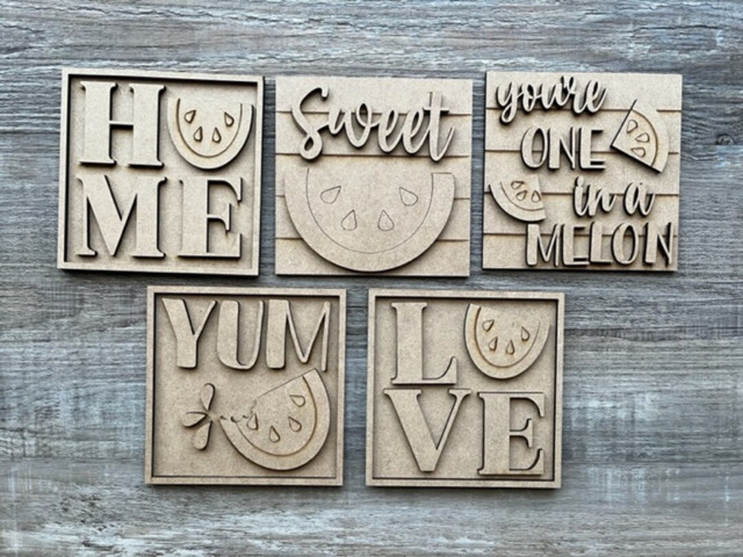 Watermelon Signs Watermelon Signs/ Watermelon Tiered Tray Signs/ One in a Melon/ Yum ...