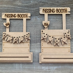 Kissing Booth/ Kissing Booth for Tiered Tray/ Small Kissing Booth/ Valentines Tiered Tray Piece/Love Tiered Tray Piece/2 Sizes Kissing Booth