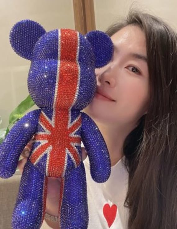 Rhinestone Bear Dolls 7"/ 10"/15" UK flag inspired make custom pattern