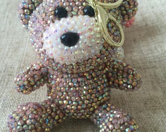Strass Bear sleutelhanger