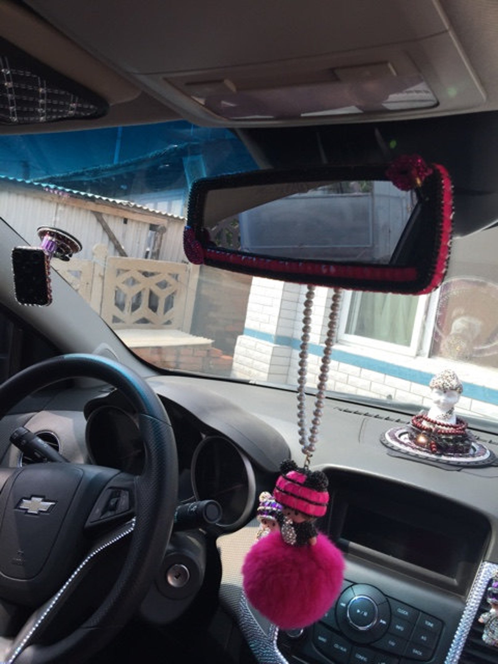 Unique women/girls Car Accessories Car rear view mirror