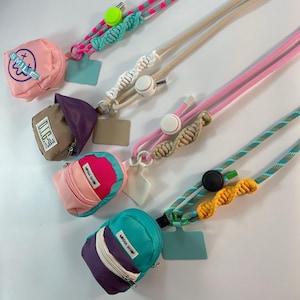 Cross body Phone Straps Cell phone braided rope lanyard chain Adjustable Custom Phone Strap Phone holder mini bag Lanyard Bag Purse Keychain