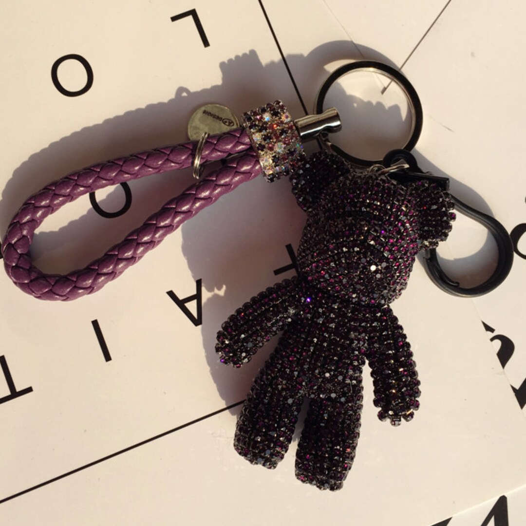 Bling Bling Bear Car Keys Ring Cute Chic Women Car Accessories Handmade ...