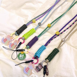 Phone Lanyard Phone Crossbody Strap Handcraft Mobile phone chain with Adjustable Shoulder Phone Strap Phone holder Macrame Lanyard Bag Purse