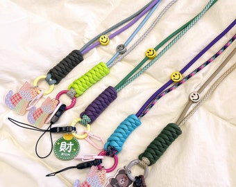 Telefon Lanyard Telefon Crossbody Gurt Handcraft Handy-Kette mit verstellbaren Schulter Handygurt Handyhalter Makramee Lanyard Tasche Geldbörse