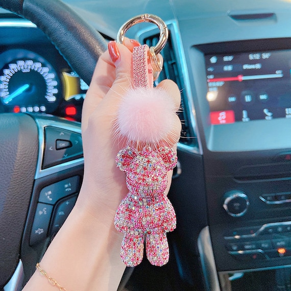 Portachiavi Donna A Forma Di Borsetta Con Strass: Ciondolo Bling In Lega Di Zinco, Regalo Accessori Moda - 3