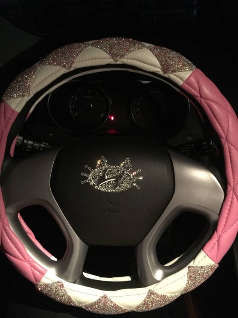 Bling bling rhinestone steering wheel cover custom fit all Etsy