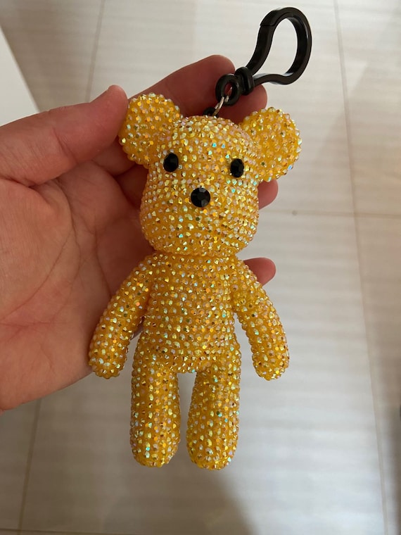 Gold colored Teddy Bear bear Key ring