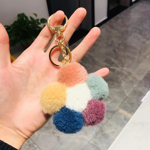 fluffy bag charm