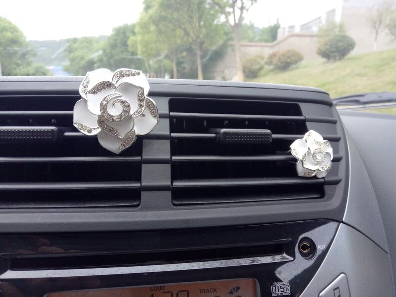 Unique Car Accessories Camellia Flowers Outlet Fragrance Car Etsy