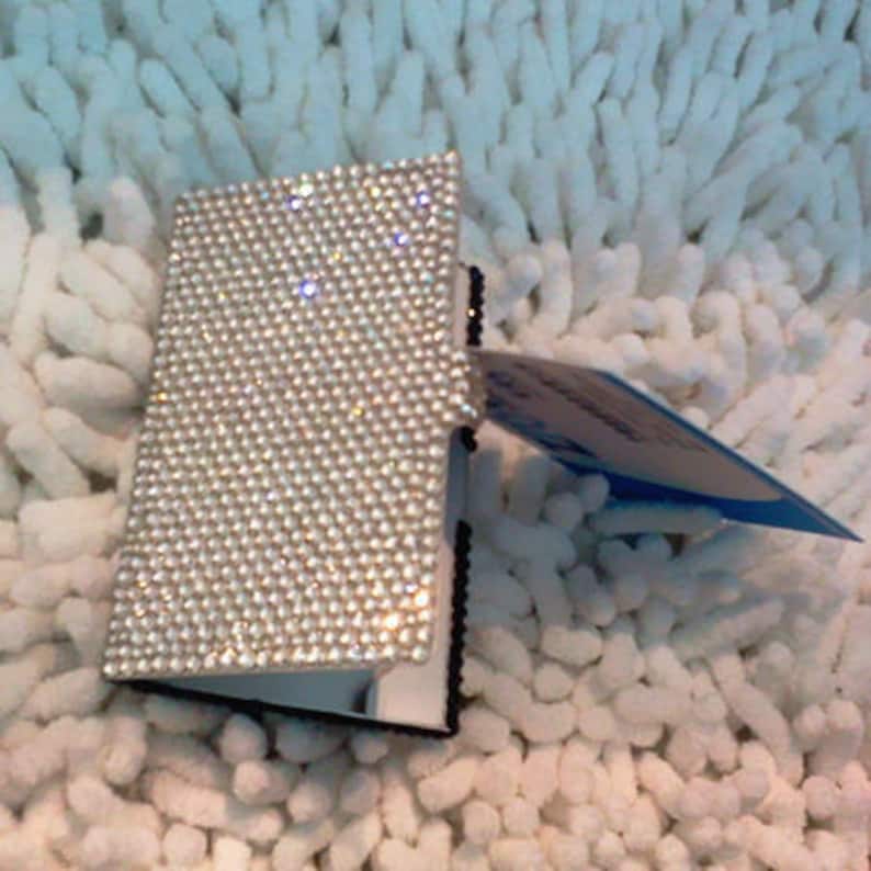 Crystal Swarovski Element Rhinestone Business Card Holder Etsy
