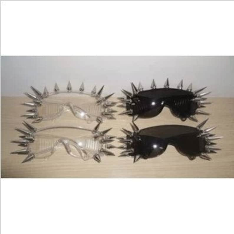 Unique Sunglasses Punk Sunglasses Metal Spiked Studded Sunglasses Unique Punk Accessories fashion party leader image 2