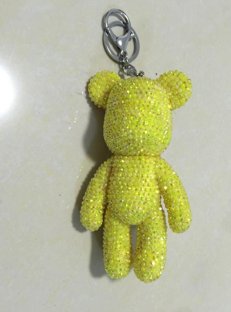 Rhinestone Teddy Bear Keychain Sparkle Bear Pendants Doll