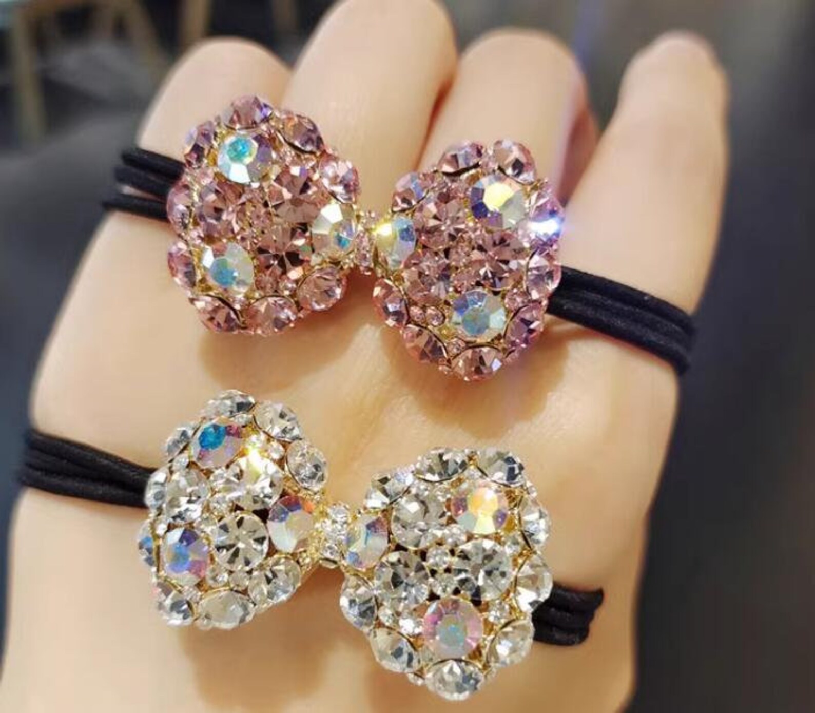 Bling Bow Hair Rope Sparkly Hair Accessories for Women and Girls Bling ...