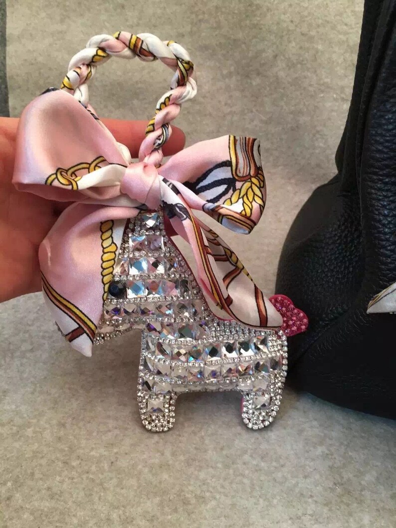 Cute Bling Purse Charm Unique Women Bag Accessories Ribbon Etsy