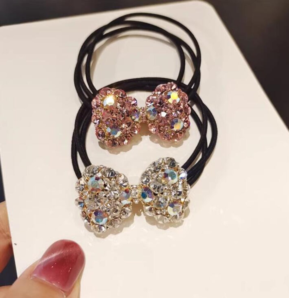 Bling Bow Hair Rope Sparkly Hair Accessories for Women and Girls Bling ...