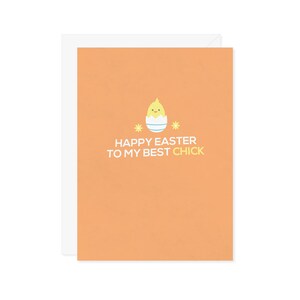 Happy Easter To My Best Chick Greeting Card - Cute Best Friend Friendship Colorful Punny Funny Card Gift