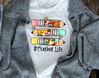 Teacher Life Pencils Shirt Back to School Shirt for Teachers