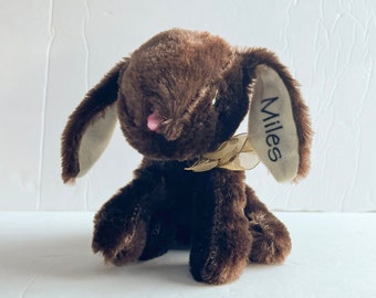 Personalized Brown Bunny - Rabbit with Name - Baby Gift - Bunny Name - Kids Gift - Baby Shower Gift - Gift Under 10 - Small Rabbit