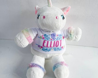 Personalized Stuffed Unicorn - Unicorn with Name - Baby Gift -  Plush Animal - Kids Gift - Gift Under 30 - Personalized Stuffed Animal